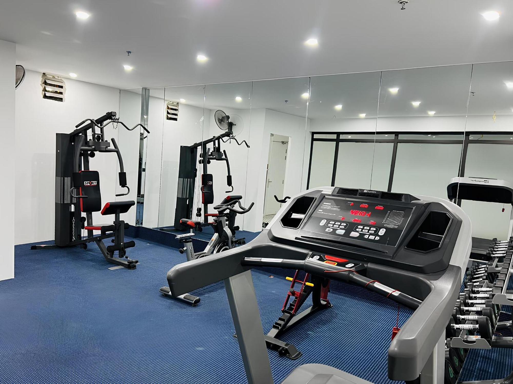 May De Ville Crown Hotel Hanói Exterior foto The gym at the hotel